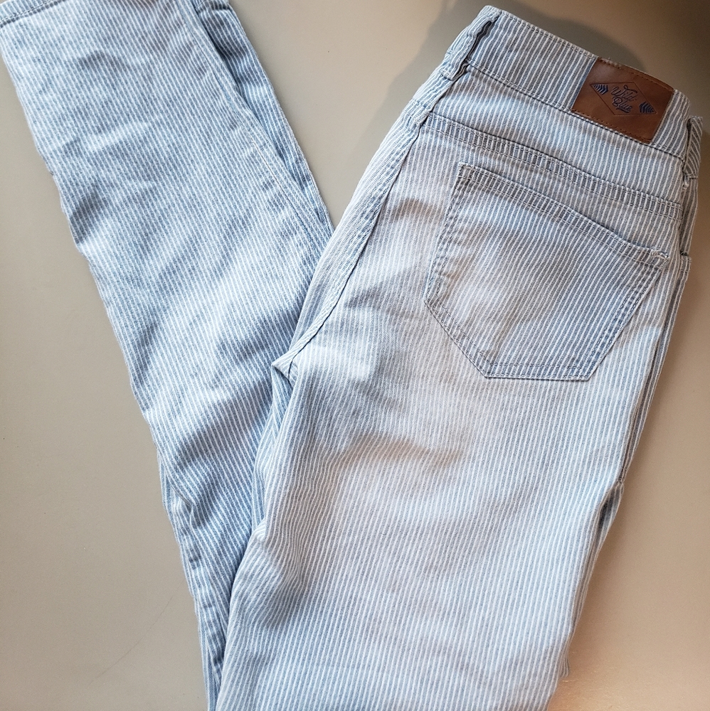 striped jeans